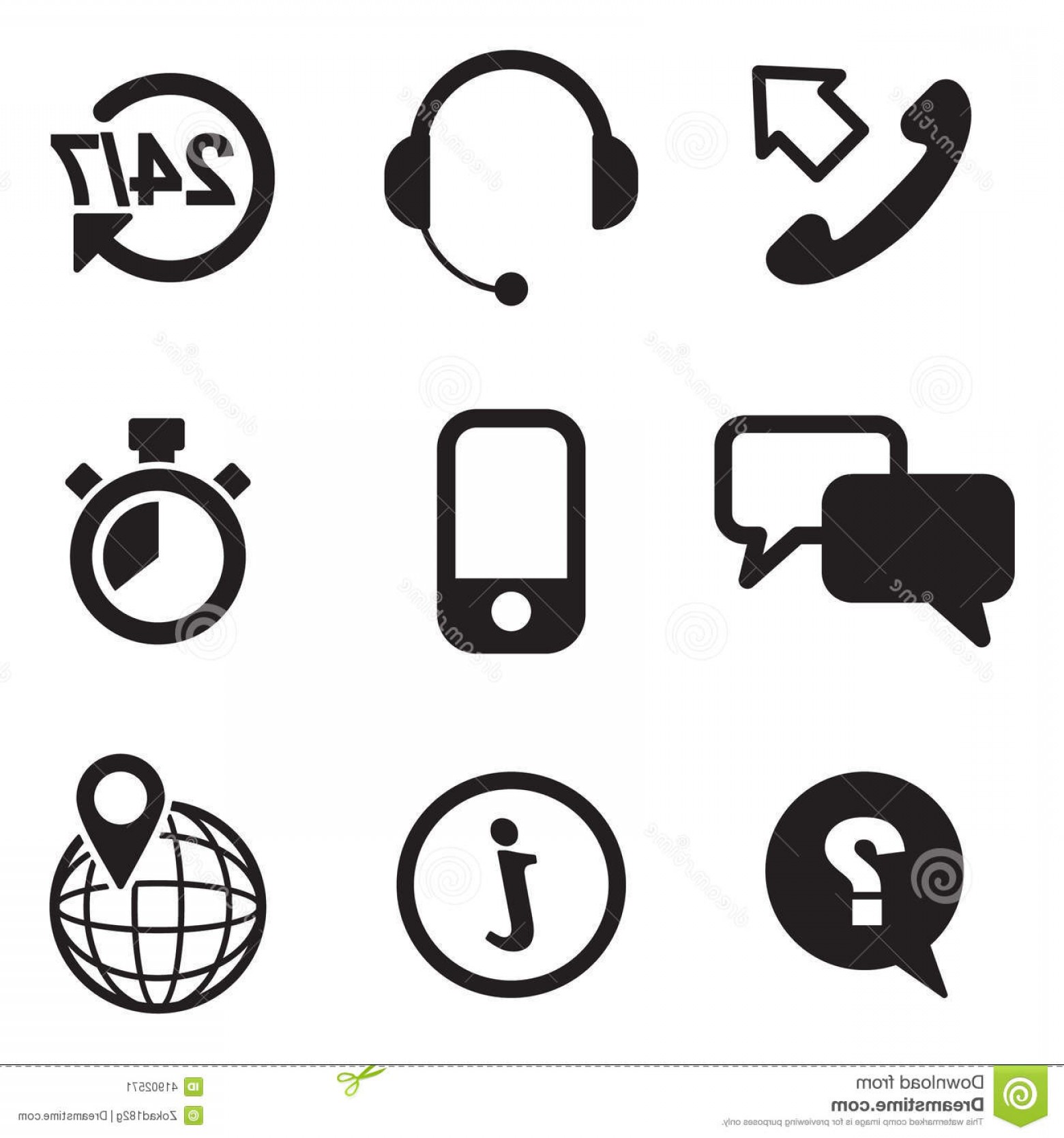 1560x1668 Stock Illustration Customer Service Icons Image Vector