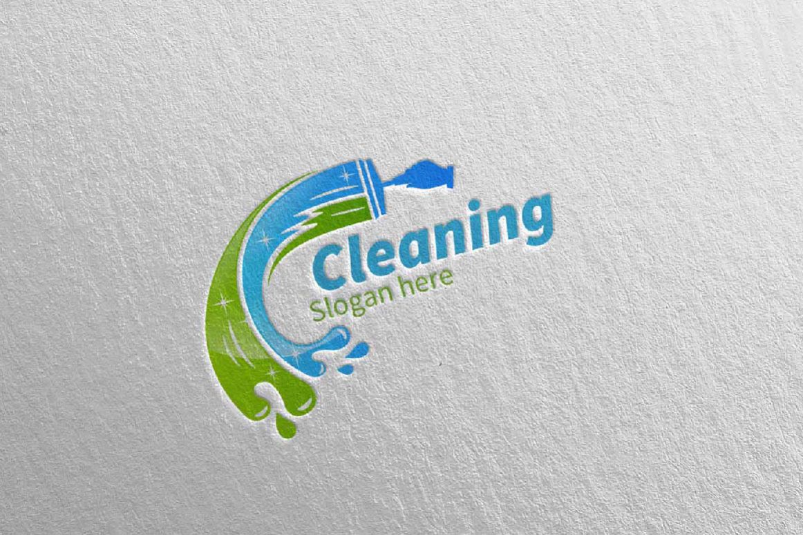 1162x775 Cleaning Service Vector Logo Design