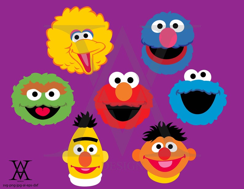 sesame street characters vector at vectorifiedcom collection of sesame street characters