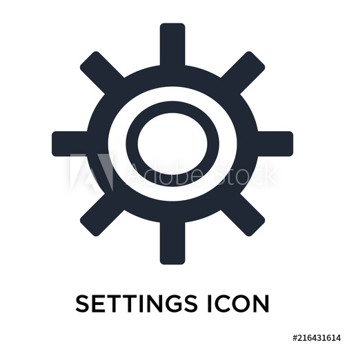 500x500 Settings Icon Vector Sign And Symbol Isolated On White Background