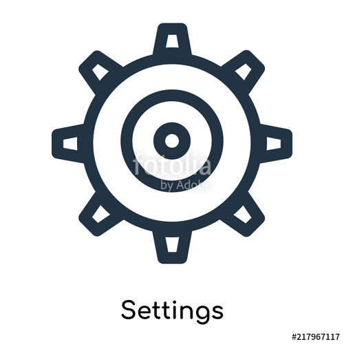 500x500 Settings Icons Isolated On White Background Modern And Editable