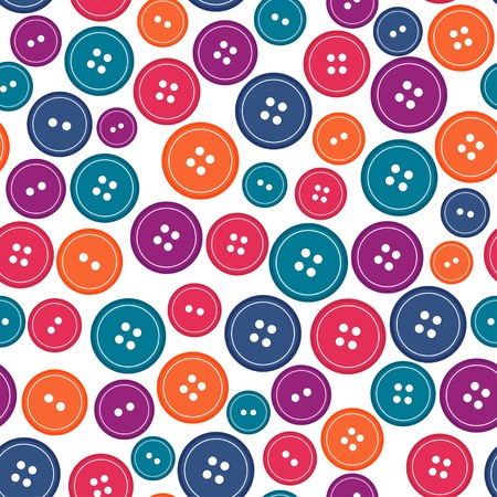 450x450 Seamless Pattern With Sewing Buttons, Vector Illustration Royalty