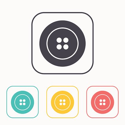 416x416 Sewing Button Vector Color Icon Set Premium Clipart