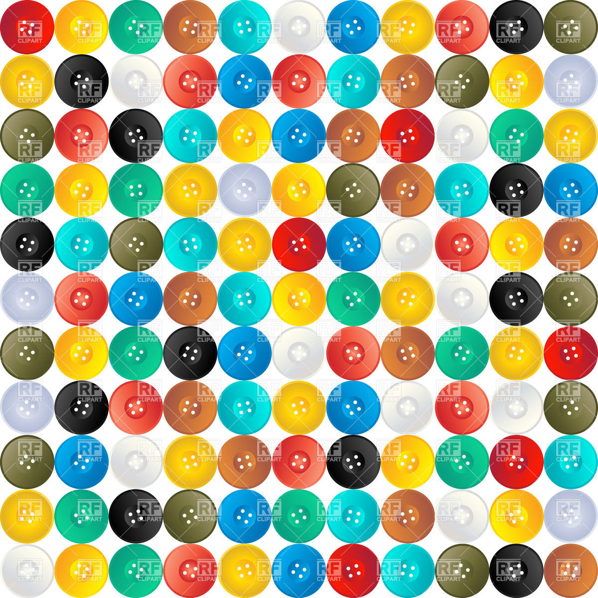 1200x1200 Sewing Button Seamless Pattern Vector Image Of Backgrounds