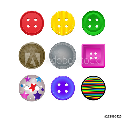 500x482 Sewing Button Vector Kids Fashion Design Clothing Accessory
