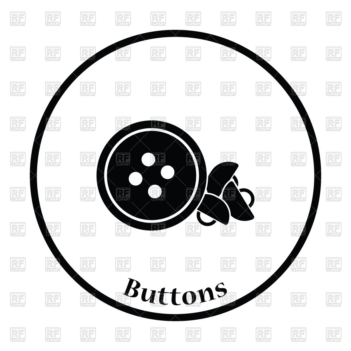 1200x1200 Sewing Buttons Icon Vector Image Of Silhouettes, Outlines Angelp