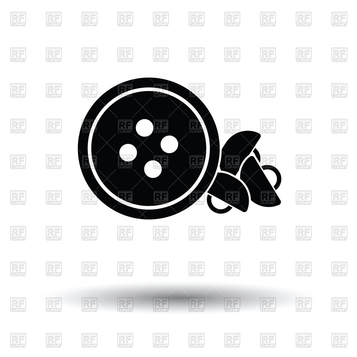 1200x1200 Sewing Buttons On White Background Vector Image Of Objects
