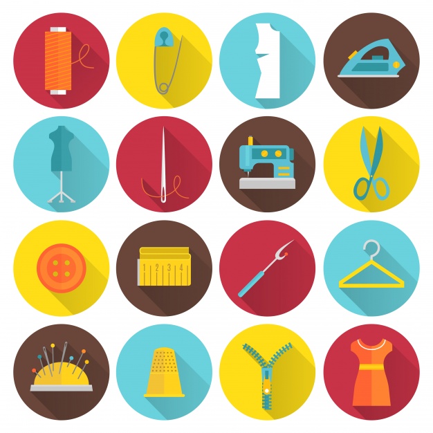 626x626 Sewing Icons Collection Vector Free Download