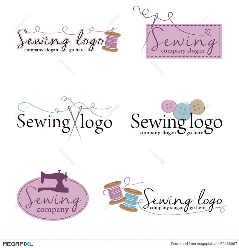 800x830 Set Of Six Sewing Logos