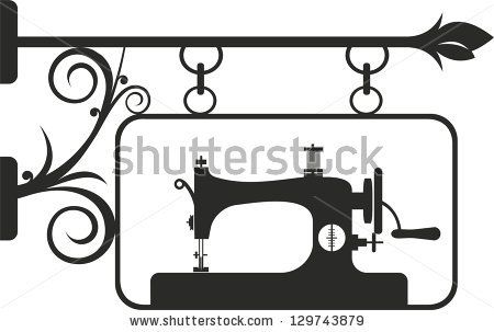 450x303 Sewing Logo Vintage Sewing Machine Vector Illustration