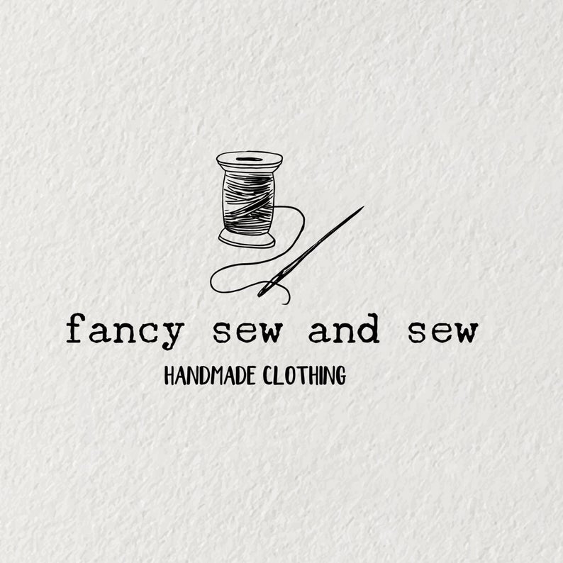 794x794 Sewing Logo Crafter Logo Craft Vector Logo Seamstress Etsy