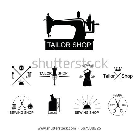 450x427 Tailor With Sewing Machine Clipart