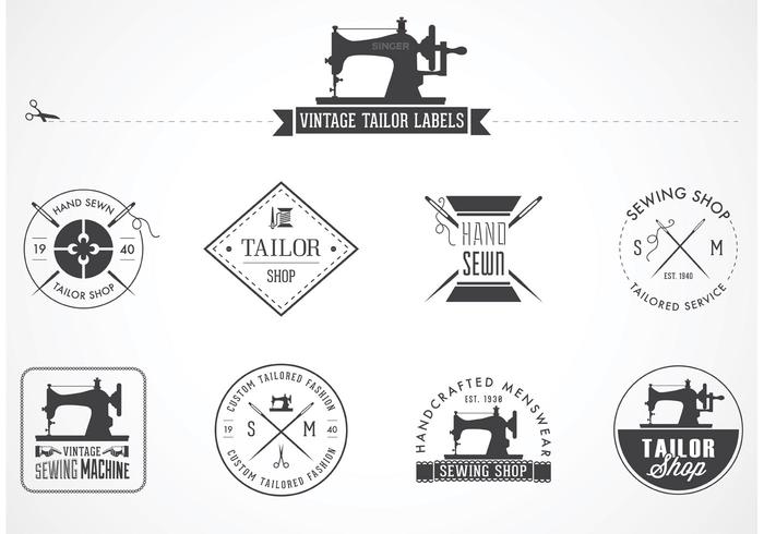 700x490 Vintage Tailor Vector Labels