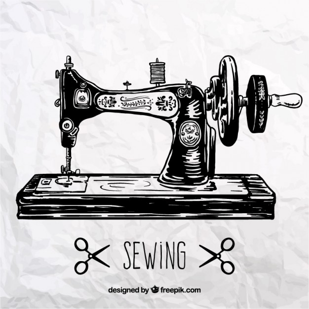 626x626 Retro Sewing Machine Vector Premium Download