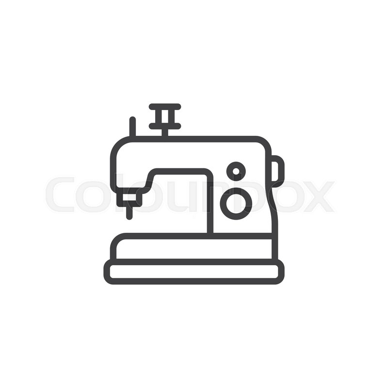 800x800 Sewing Machine Outline Icon Linear Stock Vector Colourbox