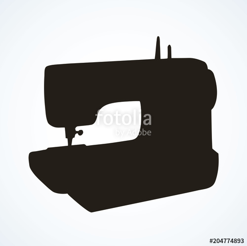 500x498 Sewing Machine Vector Drawing Stock Image And Royalty Free