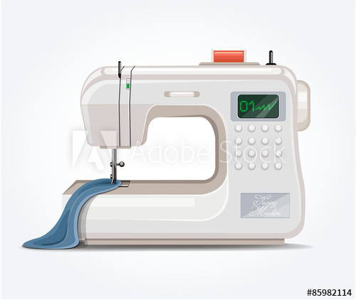 500x422 Sewing Machine Vector Flat Illustration