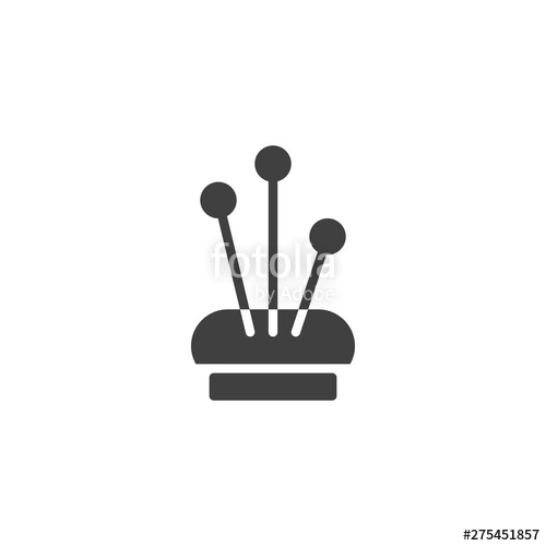 500x500 Sewing Needles Vector Icon Filled Flat Sign For Mobile Concept