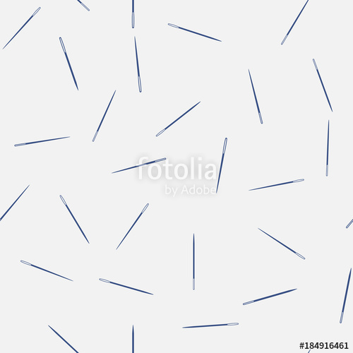 500x500 Minimal Sewing Needle Vector Seamless Pattern Stock Image