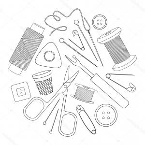 300x300 Stock Illustration Icons Sewing Vector Illustration Hoodamathrun