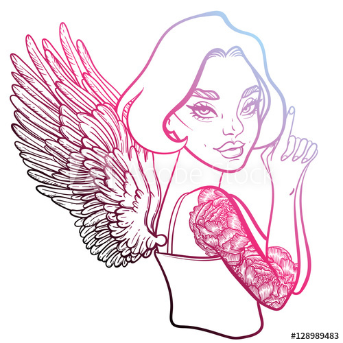 Criminal Beautiful Girl With Guns Vector Illustration With Sexy 500x500 Criminal Beautiful Girl With Guns Vector Illustration With Sexy