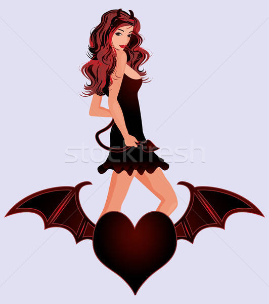 532x600 Sexy Devil Girl, Vector Illustration Vector Illustration Caro Di