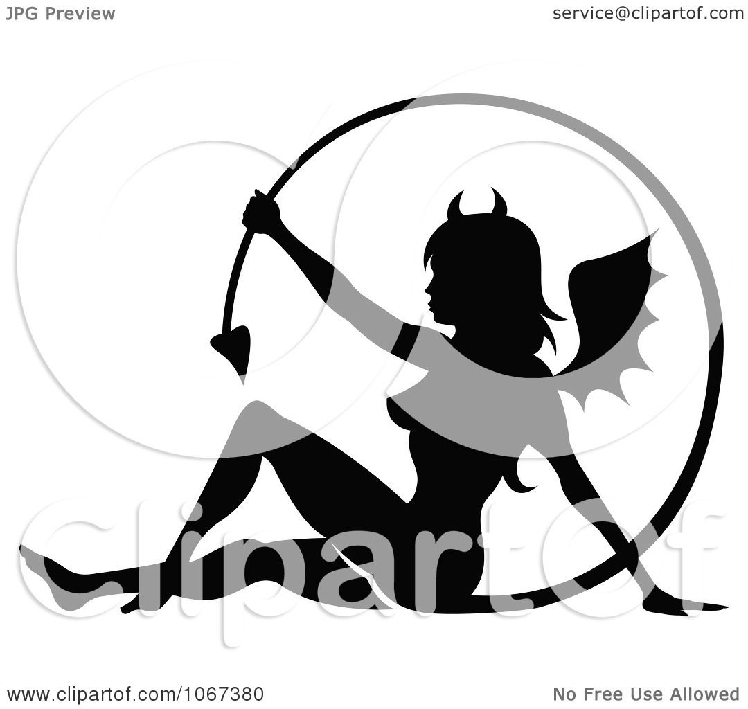 1080x1024 Clipart Sexy She Devil In Silhouette