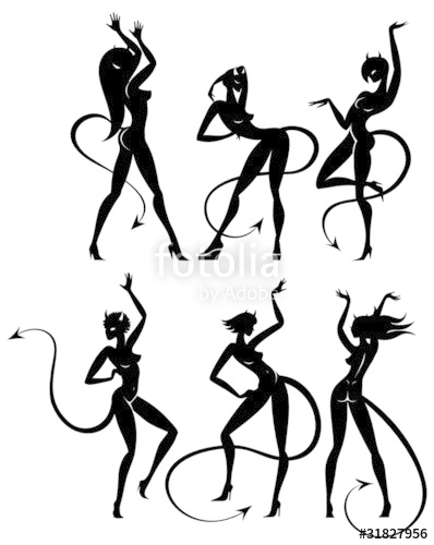 398x500 Halloween, Girl, Devil, Sexy Stock Image And Royalty Free Vector