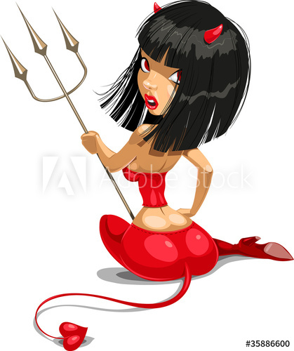 419x500 Sexy Devil Vector Illustration