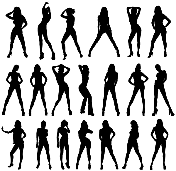 Sexy Girl Silhouette Vector At Collection Of Sexy