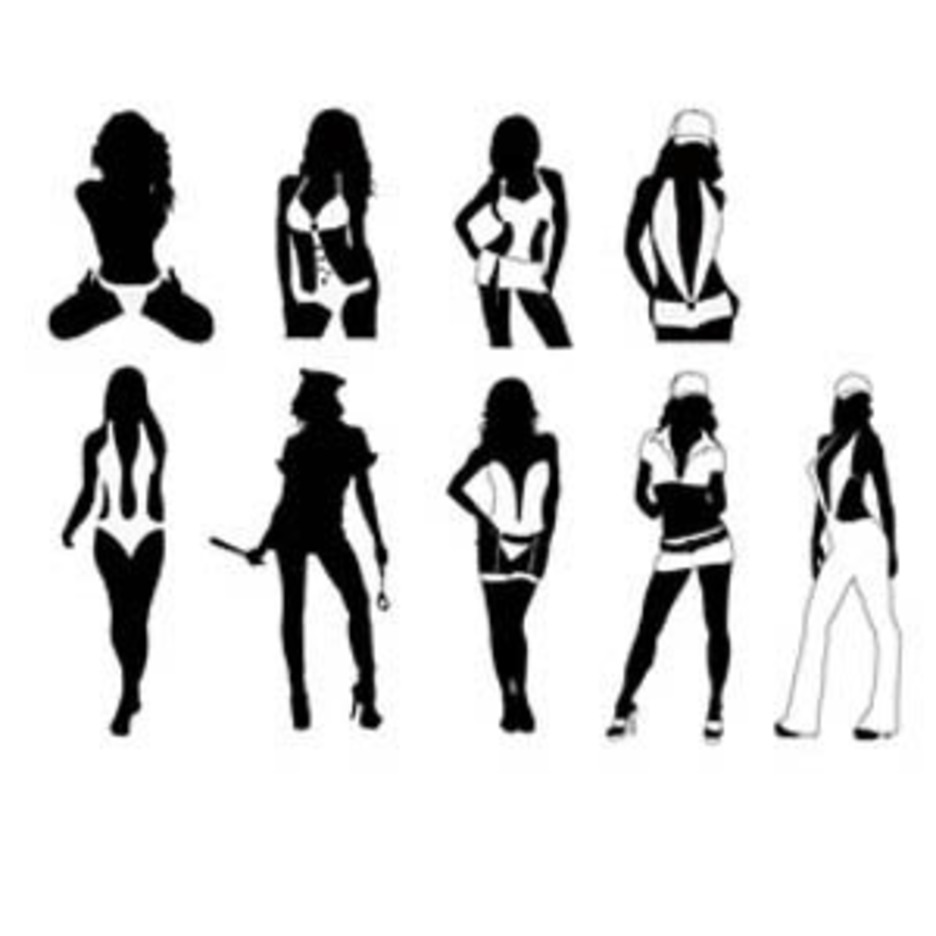 936x936 Sexy Girls Silhouettes Free Vector Freevectors