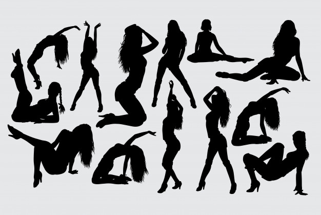 Sexy Girl Silhouette Vector At