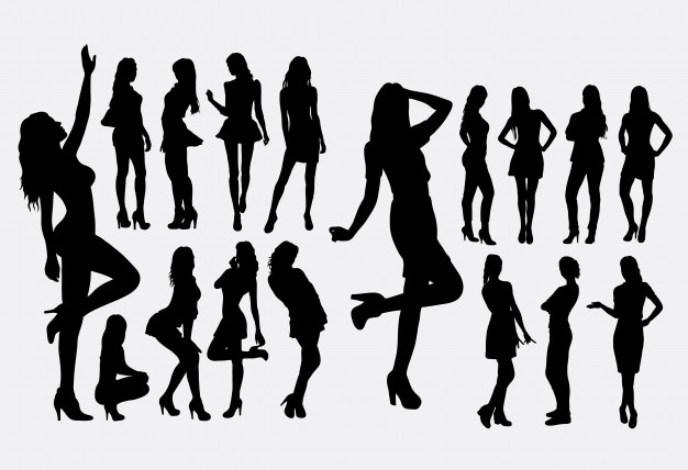 626x428 Sexy Girl Silhouette Vector Premium Download