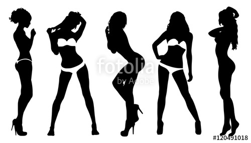 500x286 Sexy Girl Silhouettes Stock Image And Royalty Free Vector