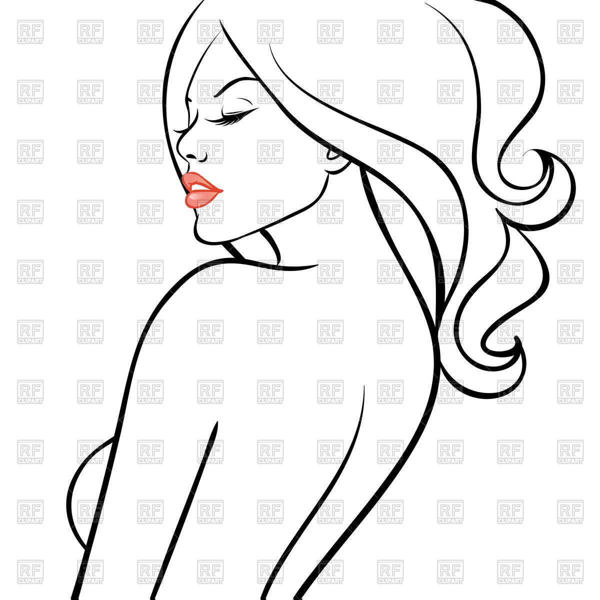 1200x1200 Outline Of Sexy Woman Vector Image Of People Sonneon