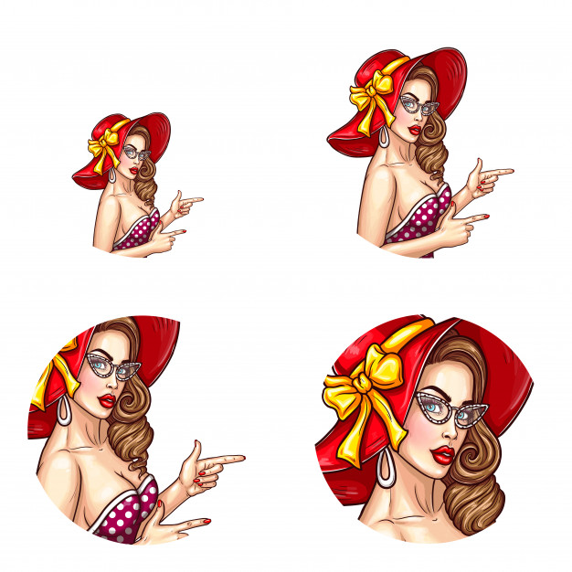 626x626 Avatar Of Pin Up Sexy Girl Vector Premium Download