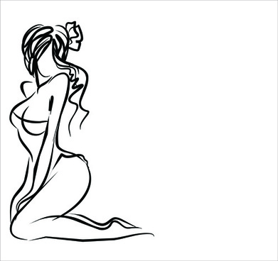 391x368 Sexy Girl Free Vector Download