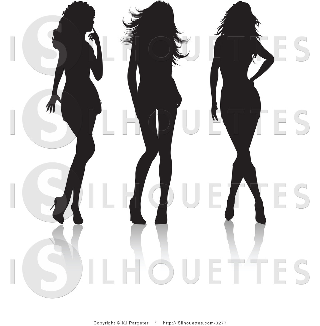 1024x1044 Silhouette Vector Clipart Of Three Sexy Women