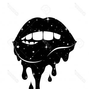 300x300 Photostock Vector Abstract Fantasy Hand Drawn Woman Biting Sexy