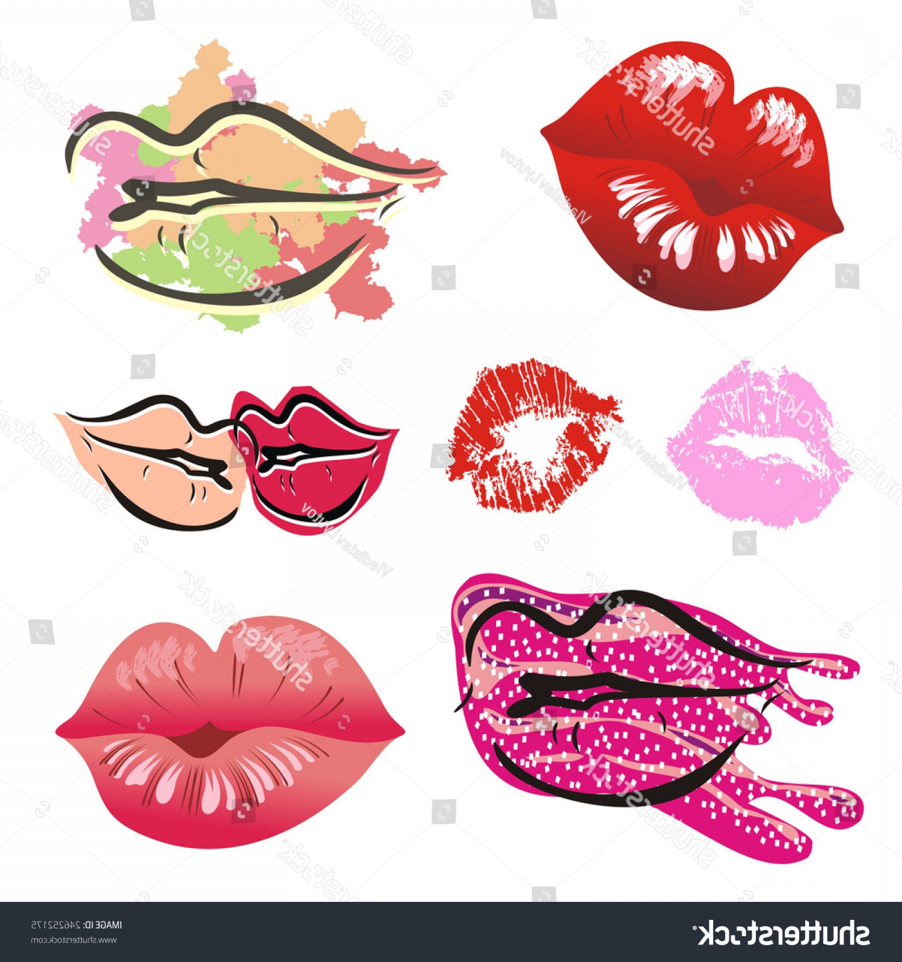 1800x1920 Pop Art Sexy Lips Vector Set Catchsplace