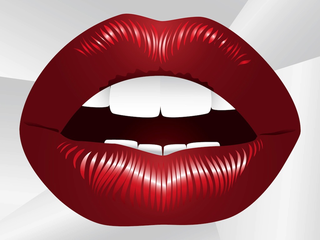 1024x768 Sexy Lips Vector Art Graphics