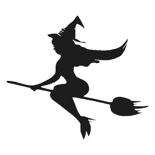 512x512 Witch On A Broom Sexy Silhouette