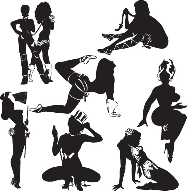 600x612 Collection Of 'female Silhouette Vector' Download More Than