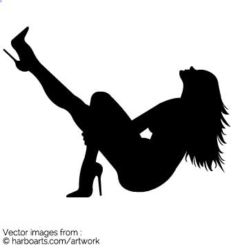 335x355 Download Sitting Woman Silhouette