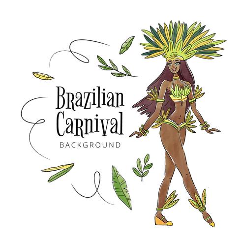 490x490 Sexy And Tropical Brazilian Dancer With Leaves