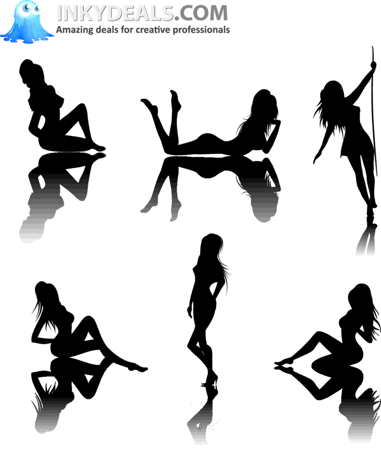 781x936 Sexy Woman Silhouettes Set Freevectors