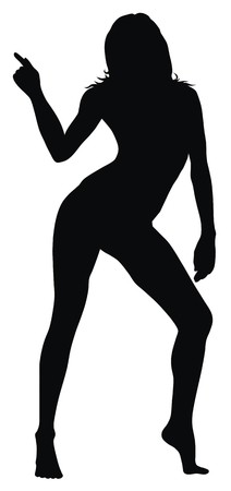 212x450 Abstract Vector Illustration Of Sexy Woman Silhouette Royalty