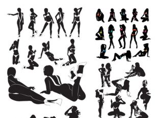 310x233 Sexy Women Silhouettes Vector Material Free Vectors Ui Download