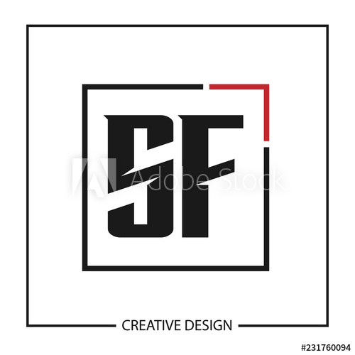 500x500 Initial Letter Sf Logo Template Design Vector Illustration