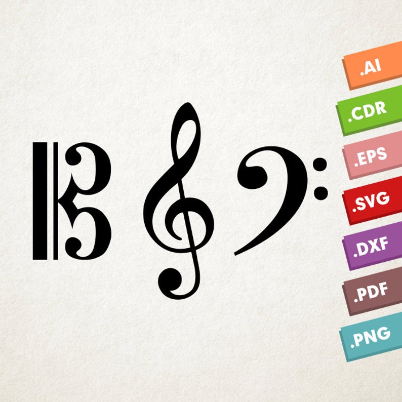 794x794 Music Symbols Vector Instant Download Design For Cricut Etsy